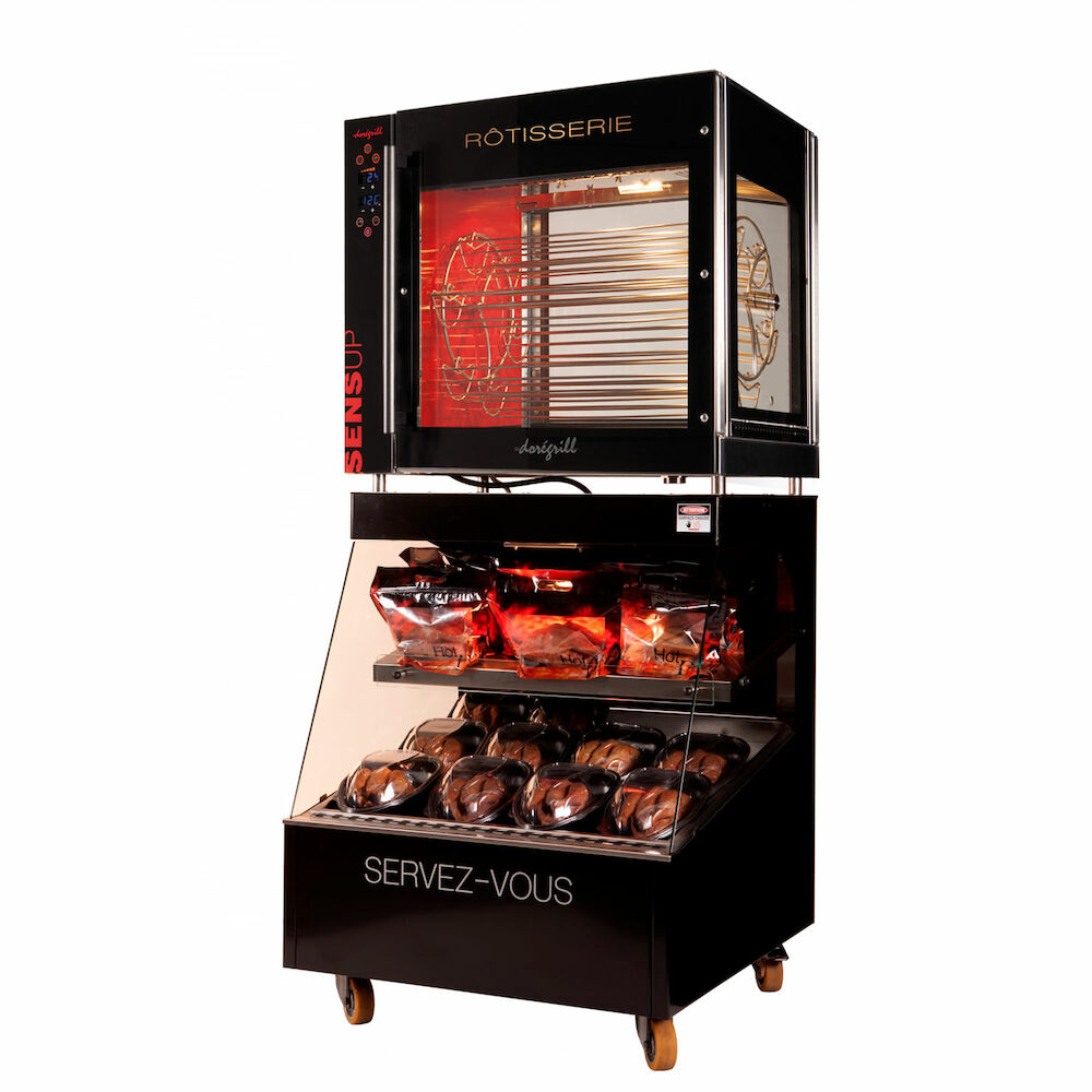 Rotisserie grill Metos Sensup 6 + self-service display V110 LS