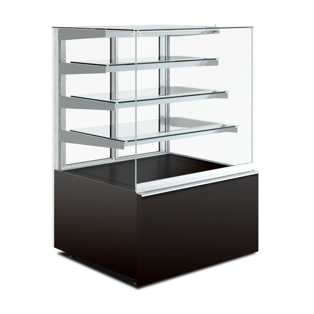 Bakery display Metos Gastroline Cube 1.3W 3P black exterior andsilver interior