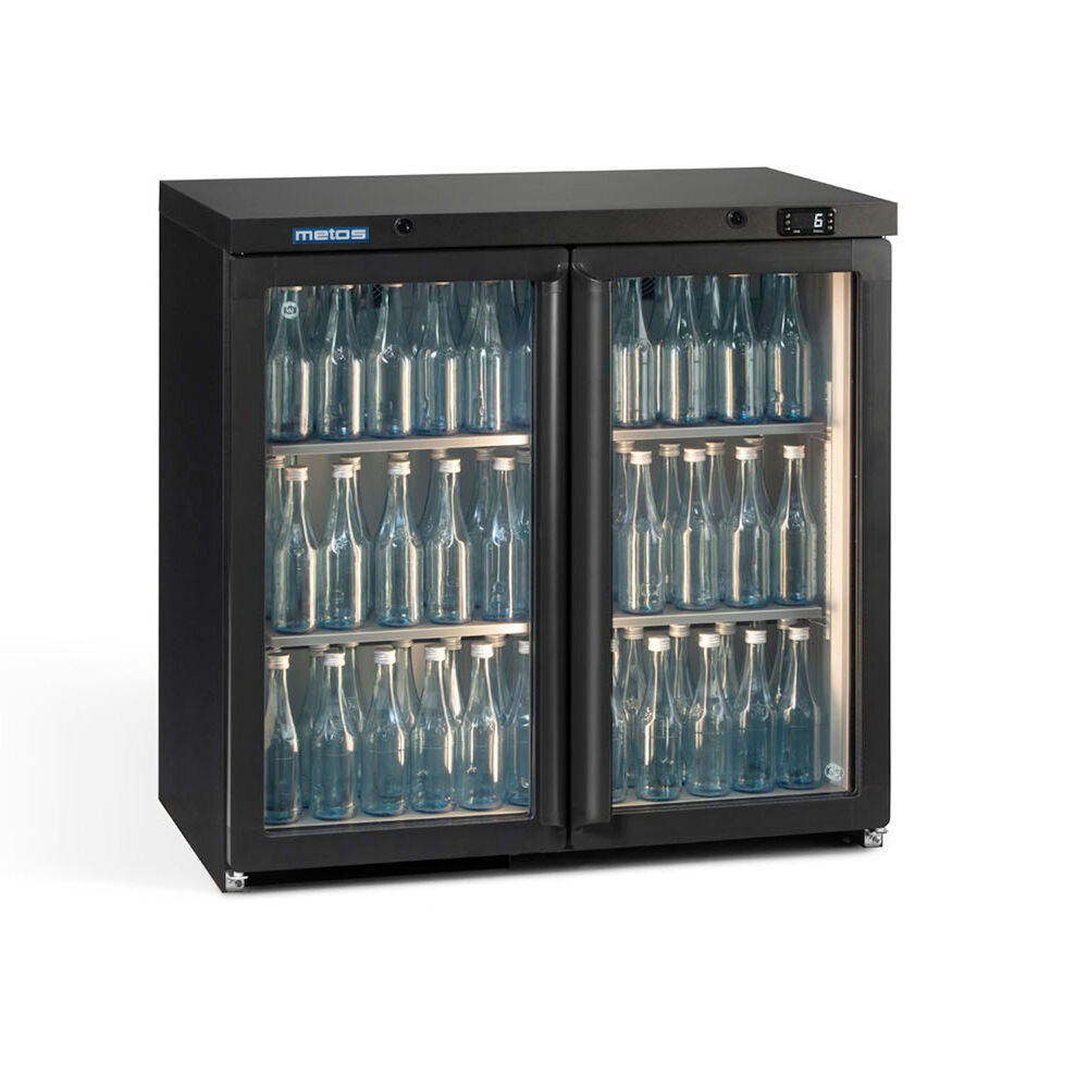 Glass door cooler Metos Maxiglass MG3/250G with two glass doors