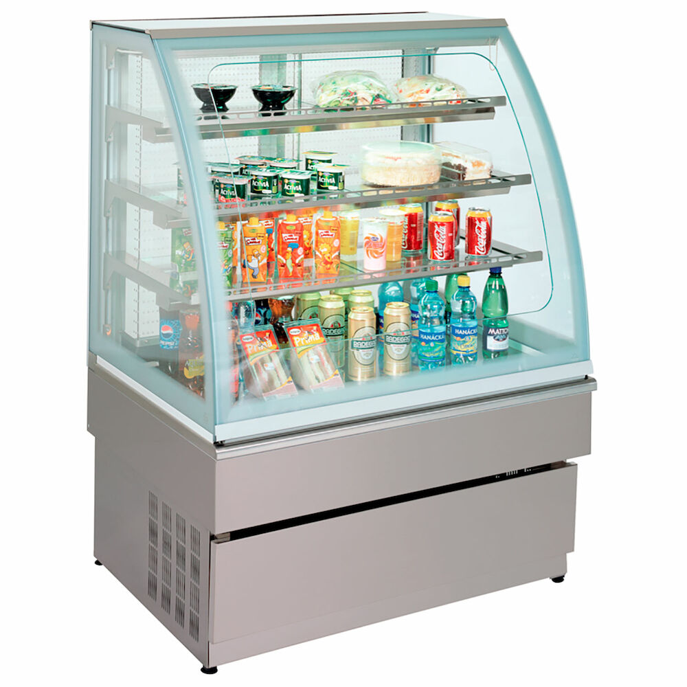 Bakery glass display Metos Georgia III Cold 1000 Inox self-service