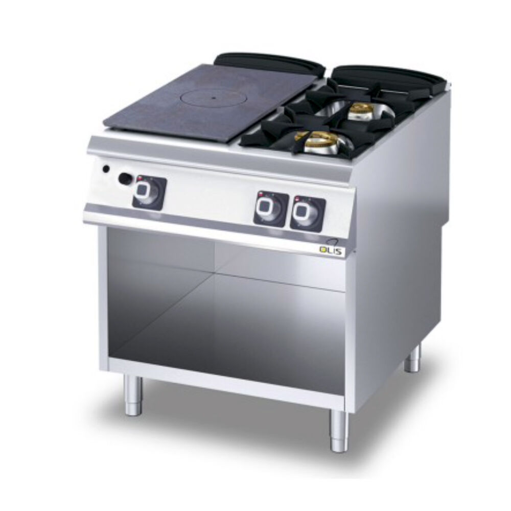 Gas range Metos Diamante D94/10CTGDX with open cupboard