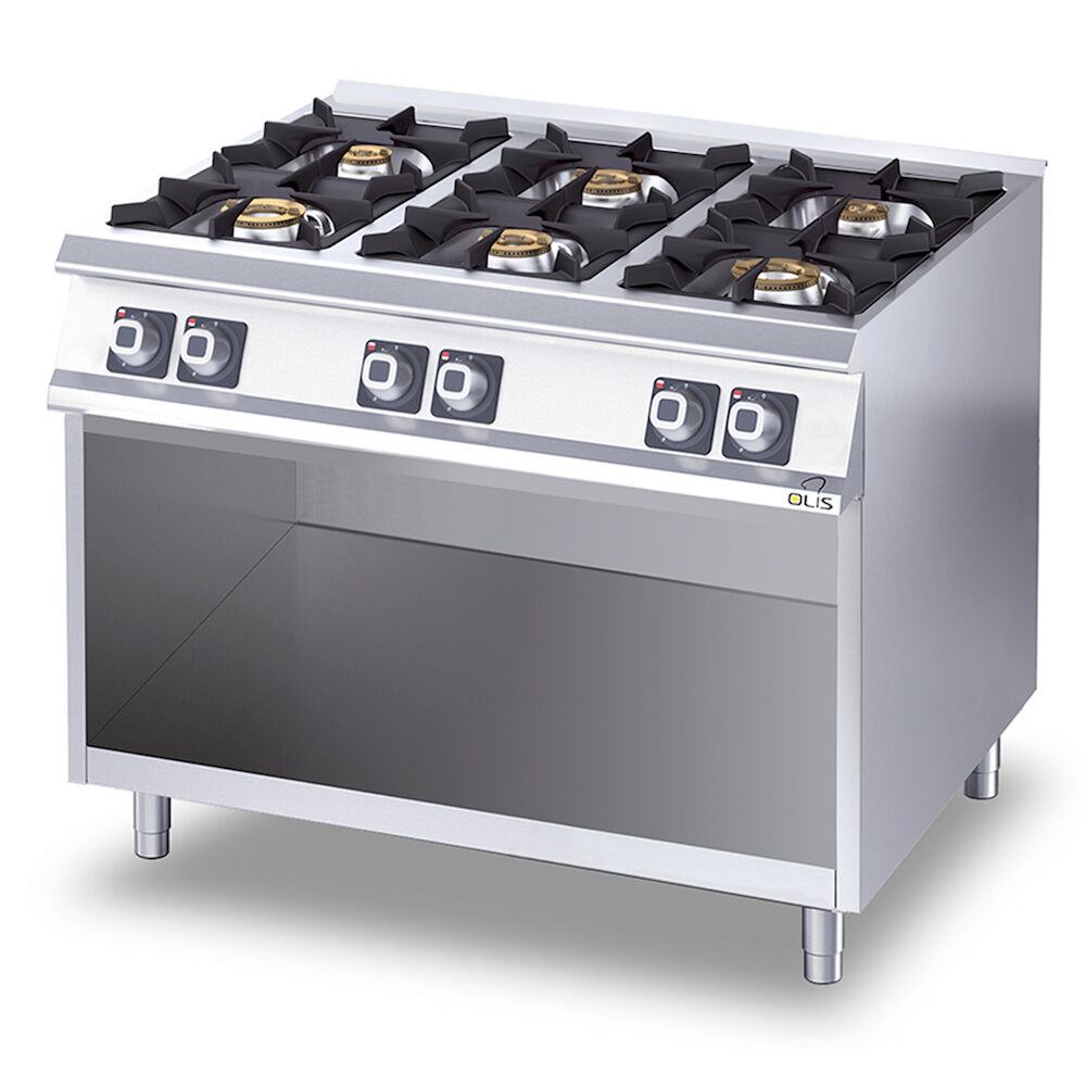 Gas range Metos Diamante D76/10CG with open cupboard