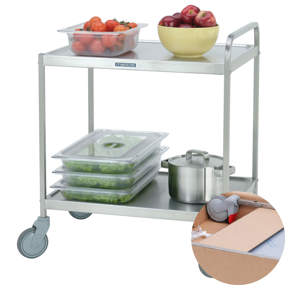 Service trolley Metos SET-75/2 Flat Pack, 2 tiers