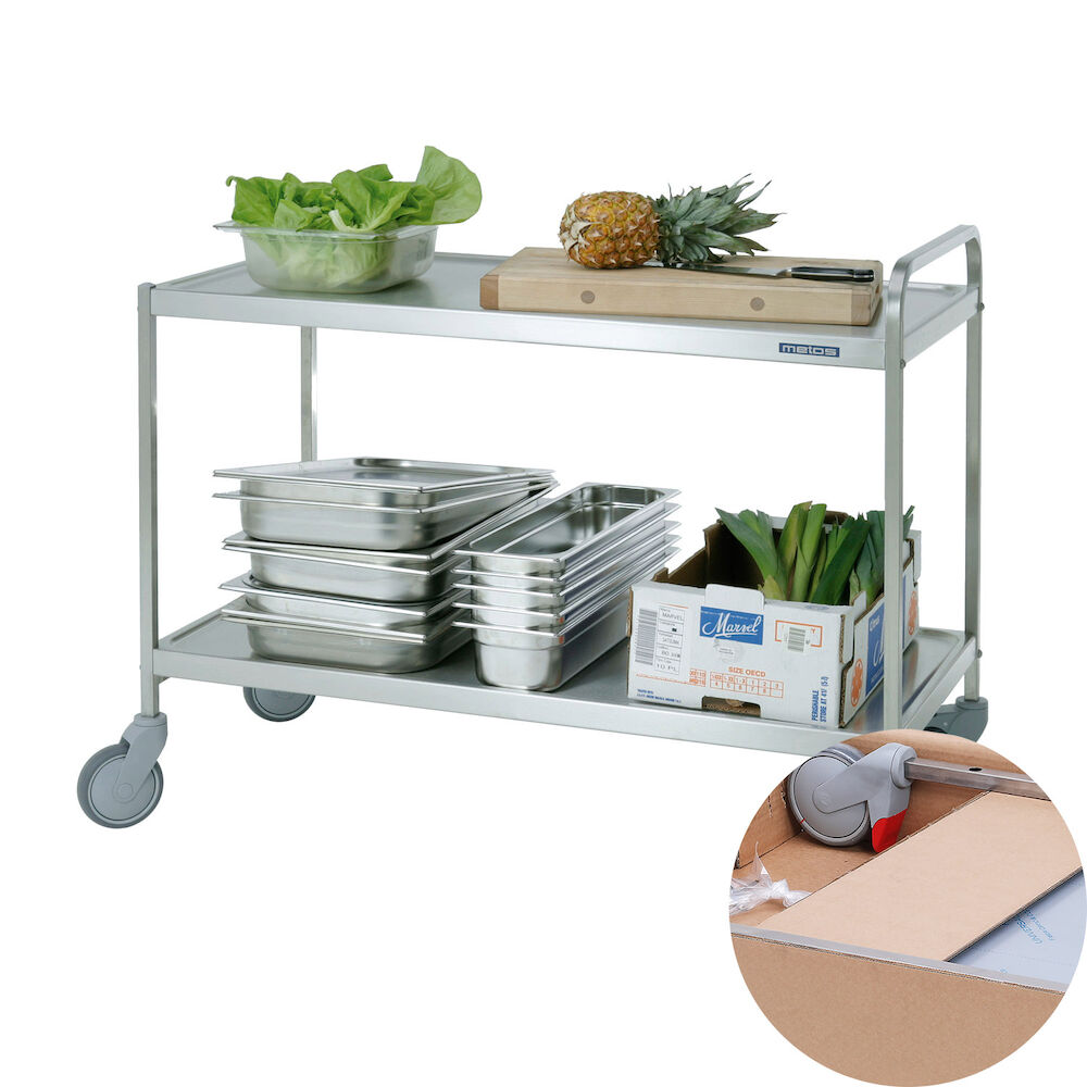 Service trolley Metos SET-105/2 Flat Pack, 2 tiers