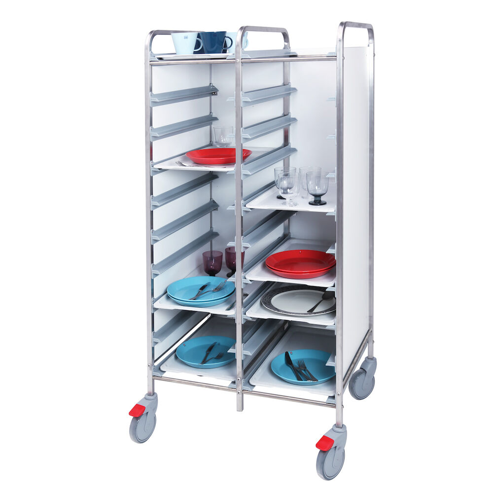 Tray trolley Metos TRT-20C Flat Pack white